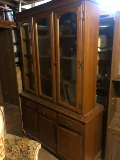Wooden Dresser and Wardrobe Available, View more