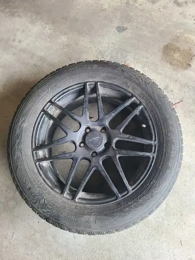 winter tires and rims for a Tesla model X. 265/50R19 Hakkapeliitta R3 SUV tires with TPMS, used for...