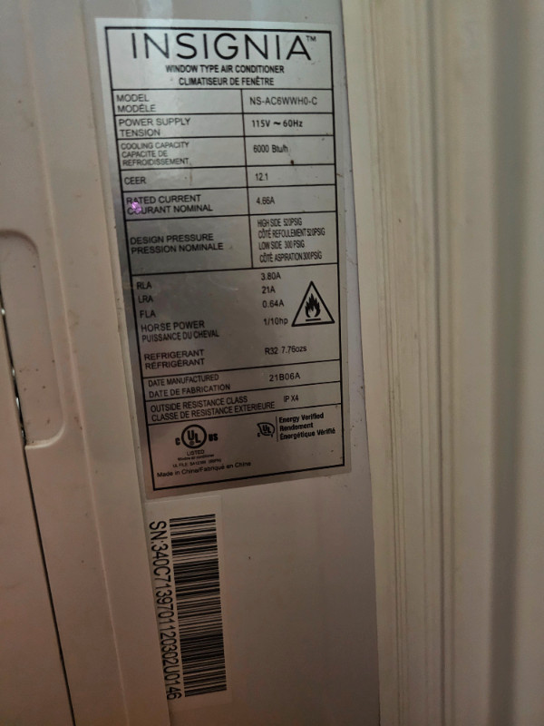 Insignia (Best Buy) 6,000 BTU air conditioner in Other in Oakville / Halton Region - Image 2