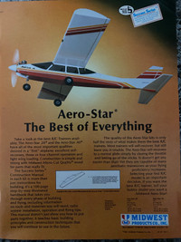 1987 Midwest Aero-Star .20/.40 R/C Airplane Original Ad