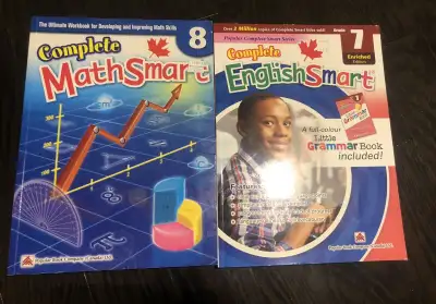 Grade 6/7/8 Math Smart,English Smart, Canadian Curriculum books, View more