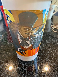2 Batman Returns Penguin  & Catwoman McDonald's Plastic Cups