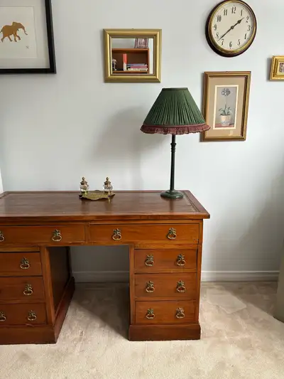 Vintage Wooden Desk from England, View more
