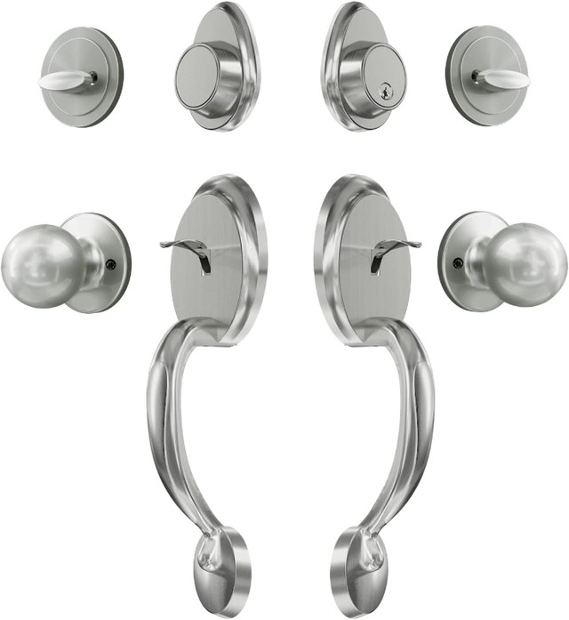 Front Door Double Handle Set with Deadbolt for Right & Left in Windows, Doors & Trim in Calgary