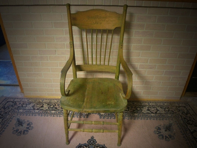 ANTIQUE PRESSBACK CHAIR - LARGE in Arts & Collectibles in Kingston