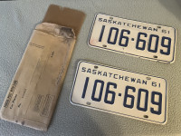 Saskatchewan License Plate 1961