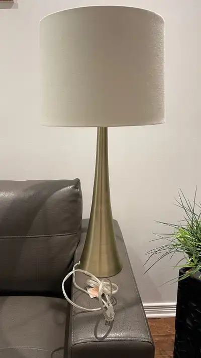 Table lamp brass tone, View more