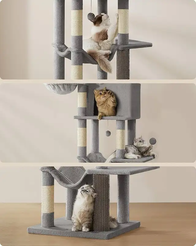 Large Cat Scratching Post 175 cm High XL Multi-Tier Cat Tree wit in Accessories in Markham / York Region - Image 5