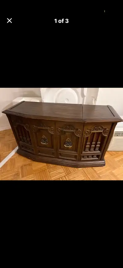 Vintage TV Stand & Stero AS IS, View more