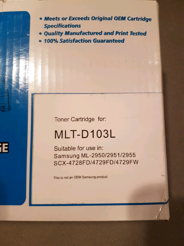 Samsung MLT-D103L Toner Cartridge in Printers, Scanners & Fax in Sudbury - Image 3