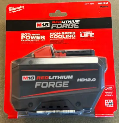 Milwaukee M18 Lithium-Ion HD 12 Ah FORGE Battery - New, View more