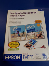 Epson semigloss scrapbook photo paper 20 sheets – BRAND NEW