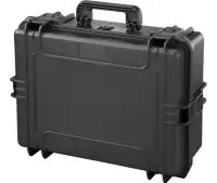 MAXIMUM Portable IP67 Waterproof Tool Box w Foam Layers, Black,