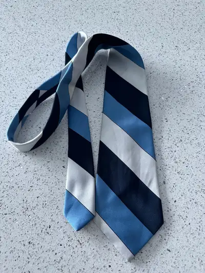 Vintage Christian Dior Monsieur Tie blue striped pattern, View more