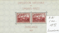 LUXEMBOURG. Feuillet-souvenir/Souvenir Sheet, 1937, EXPOSITION..