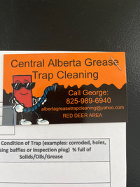 O grease trap cleaning