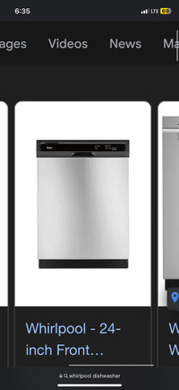 Brand new whirlpool stainless steel dishwasher for sale