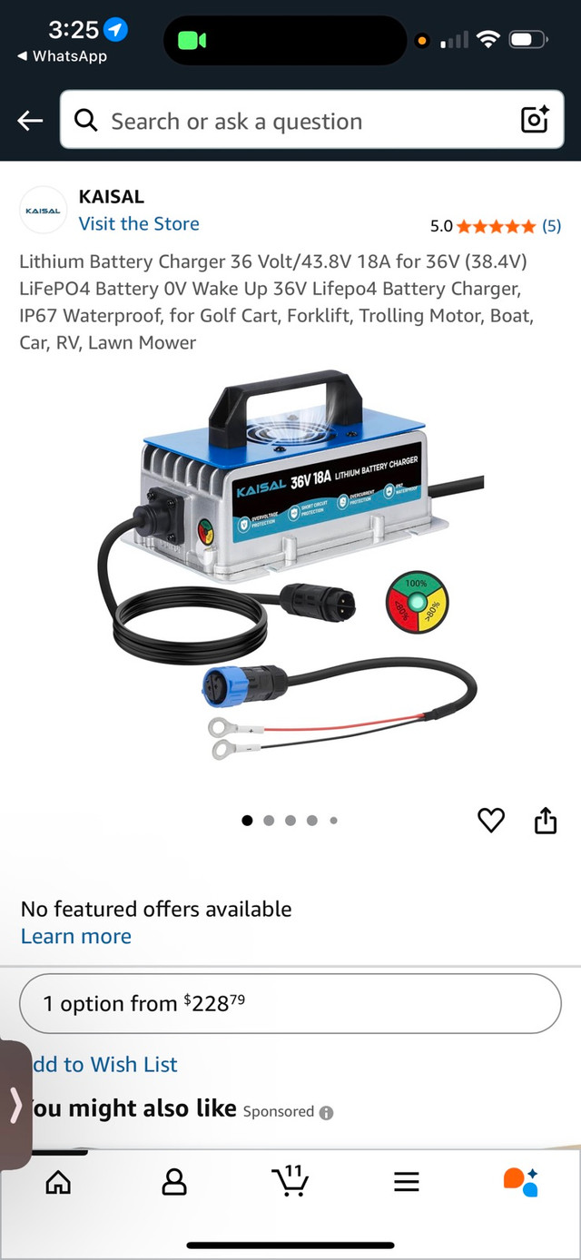 Lithium Battery Charger 36 Volt/43.8V in Other in Ottawa