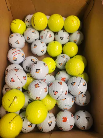 Taylormade pix and yellow golf balls , View more