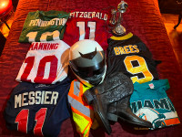 Official jerseys & cowboy boots & motocycle helmet