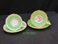 Royal Stafford wide Mouth tea cups & saucer- Bone China made in 