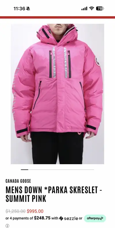 Pink Summit Canada Goose Skreslet jacket, View more