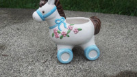 VINTAGE PONY CERAMIC PLANTER