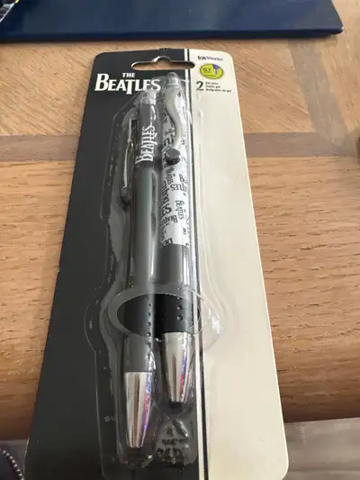 Groove with this brand new, in-package Beatles pen set featuring two gel pens for smooth writing and...