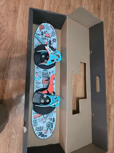Burton kids snowboard with boots and helmet, View more