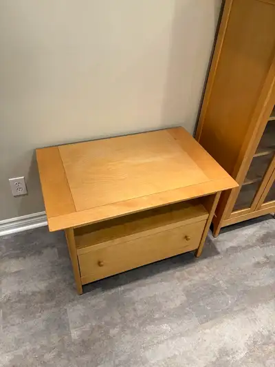 Solid Wood TV Stand / Media Console – Drawer & Shelf, View more