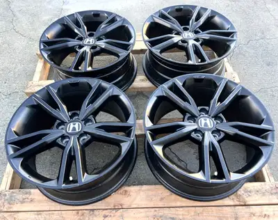 ⚠️ OEM 2026 HONDA CIVIC 18” Si MATTE BLACK ÉDITION RIMS + BRAND NEW SUMMER TIRES 235 / 40 / 18 FIRES...