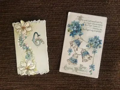 2 Unused Easter Cards, c.1900s, View more