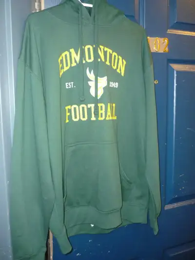 Edmonton Elks  Hoodie  Green Gold Size Large New, View more
