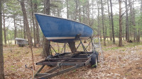 20 ft Cygnus (project boat), on a solid double axel trailer