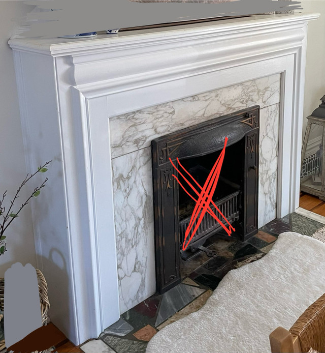 Mantel including marble surround in Free Stuff in Hamilton - Image 2