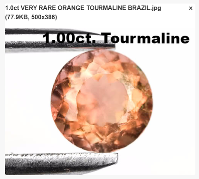 1.00 CT VERY RARE ORANGE TOURMALINE, View more