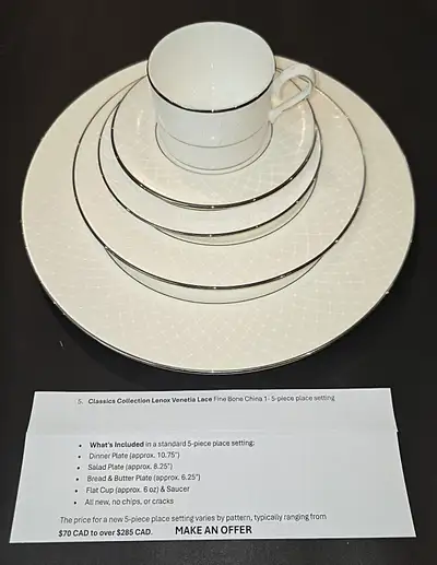 Classics Collection Lenox Venetia  Lace Dish Set, View more