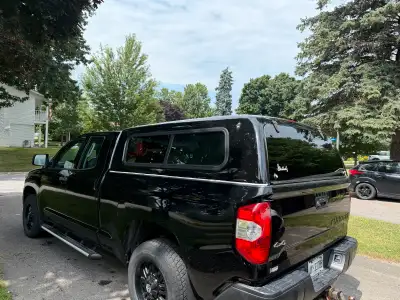 FREE truck cap. On a 2016 Toyota Tundra. Back left turn lock is broken. Hydraulic springs replaced l...