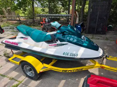 1995 Seadoo GTX 800 with trailer. It does run. Ran great last year. Took out of storage put new star...