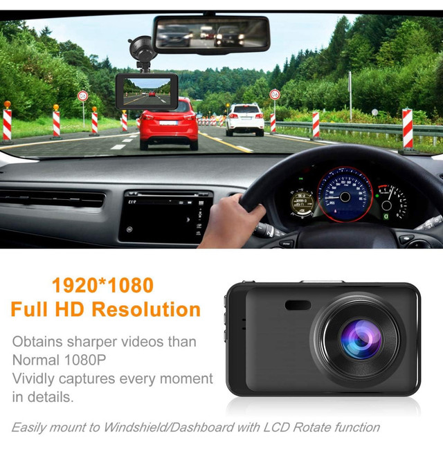 Dashcams Car Camera with 32GB SD Card, in Cameras & Camcorders in Kitchener / Waterloo - Image 4