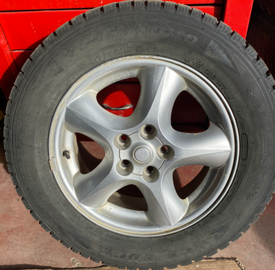 Winter Ice Tires with studs 215/60R16 Mounted on Taurus rims 5 Bolt X 108 Excellent shape 1 season o...