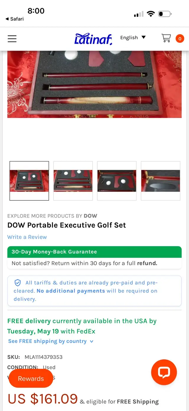 EXECUTIVE DOW PORTABLE GOLF PUTTER CLUB in Golf in Brantford - Image 6