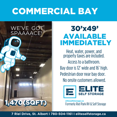 Commerical Bay. Heat, water, power and property taxes included. Bay door 12' wide x 16' high pedestr...