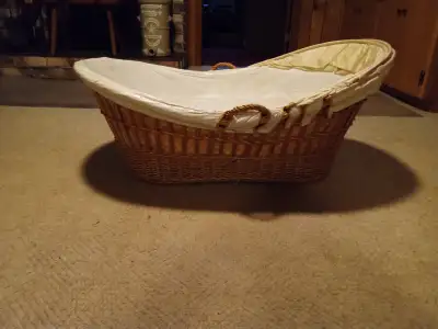 Wicker Baby Bassinet, View more