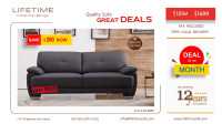 Genuine Top Grain Leather Sofa