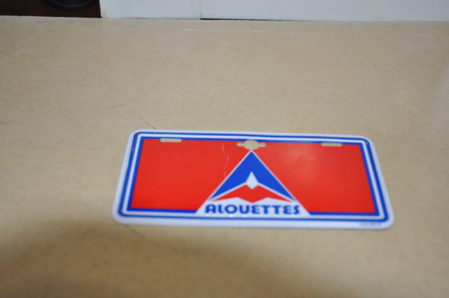 MONTREAL ALOUETTES CFL football 1980’s BICYCLE LICENCE PLATES in Arts & Collectibles in Victoriaville