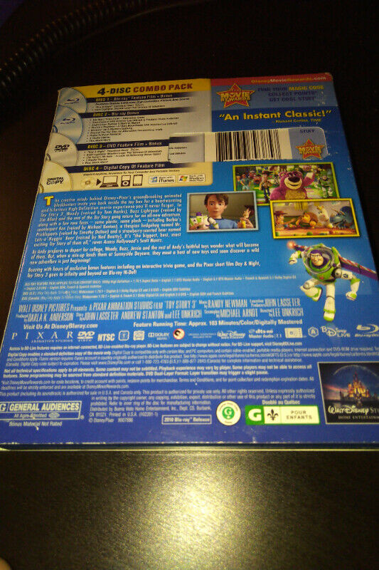 Toy Story 3 bluray DVD disney pixar family animated film dans CD, DVD et Blu-ray  à Ville de Toronto - Image 2