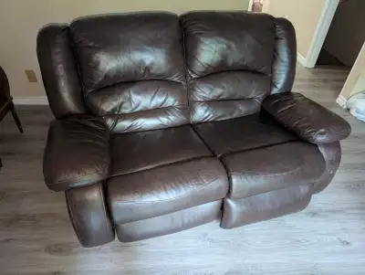 $100 Electric Reclining Leather Couch, View more