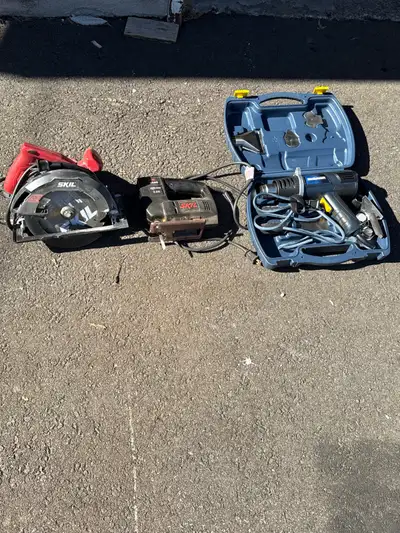 skil saw and jigsaw and heat gun, View more