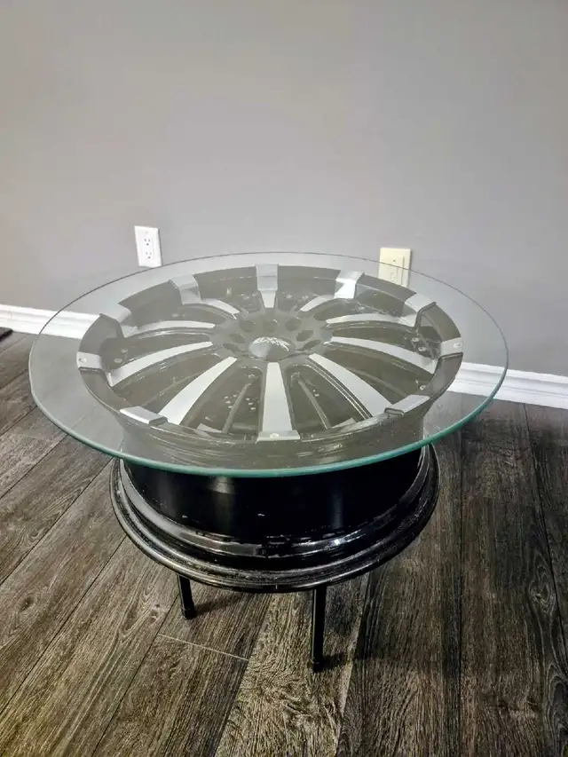 Alloy Wheel Coffee Table / side table in Coffee Tables in Ottawa - Image 2
